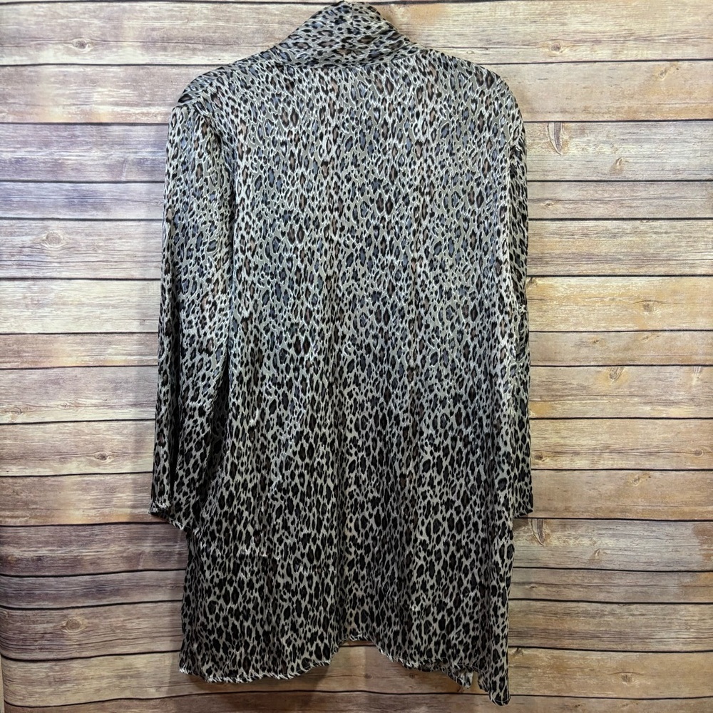 NWT Chicos Travelers Leopard Kimono Size 3 or XL - Picture 6 of 6